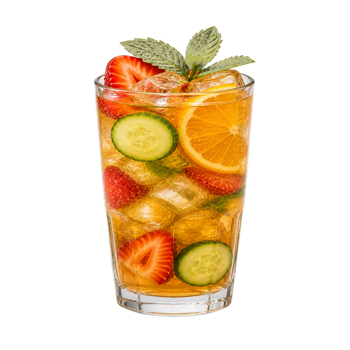 Pimm's Cup sticker illustration