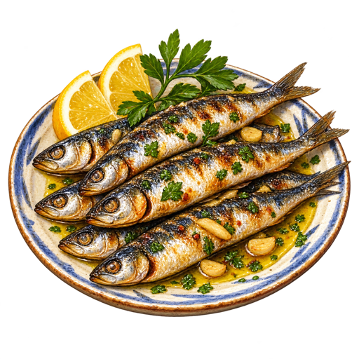 Piran Sardines sticker illustration