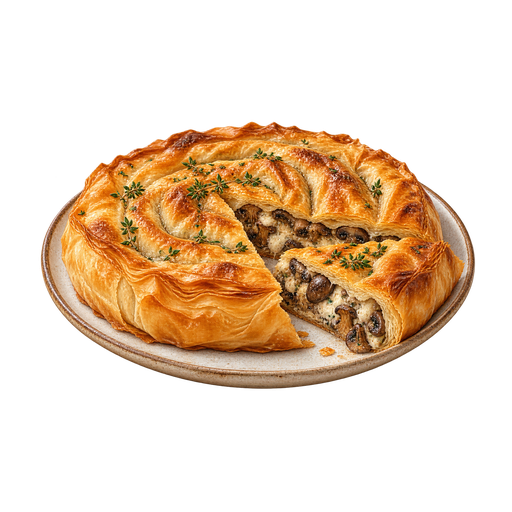Mushroom Pie sticker illustration