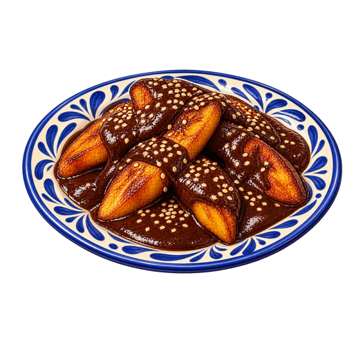 Plátanos en Mole sticker illustration