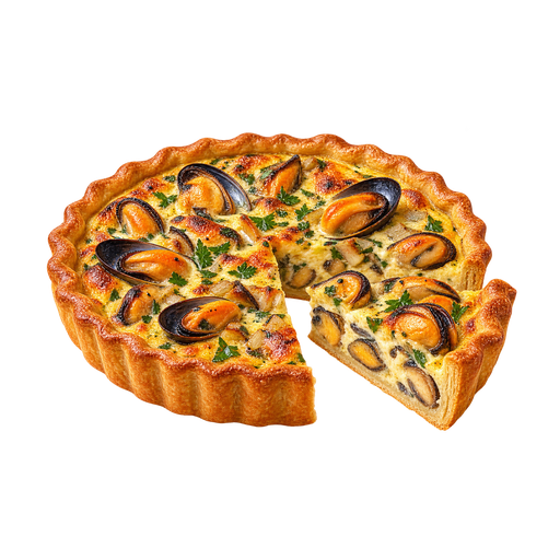 Mussel Tart (Tarte aux Moules) sticker illustration