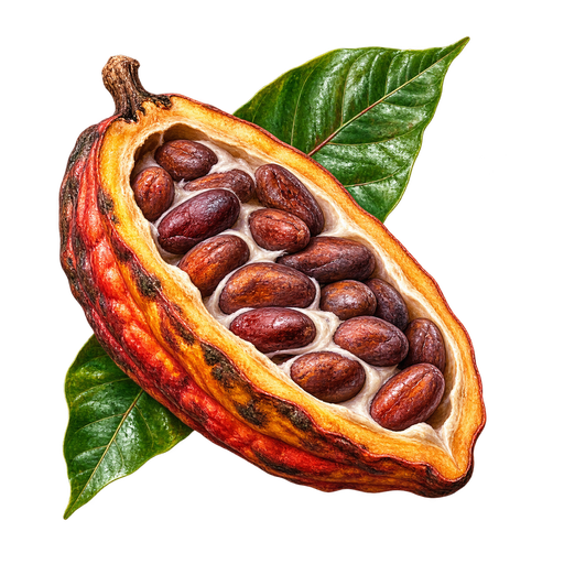 Papua New Guinea Cocoa sticker illustration