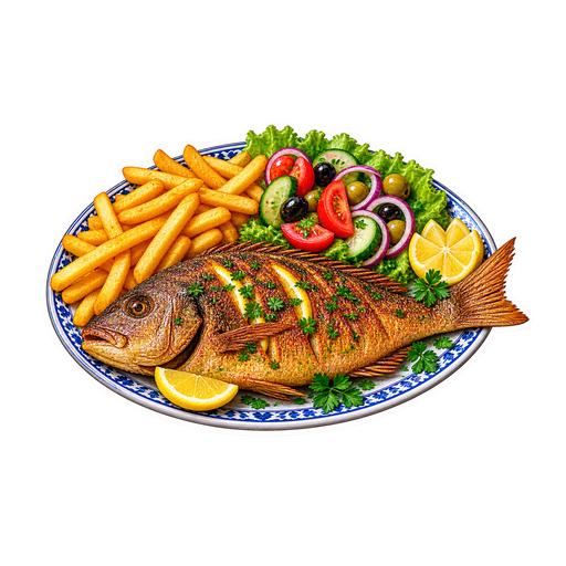Poisson Complet sticker illustration