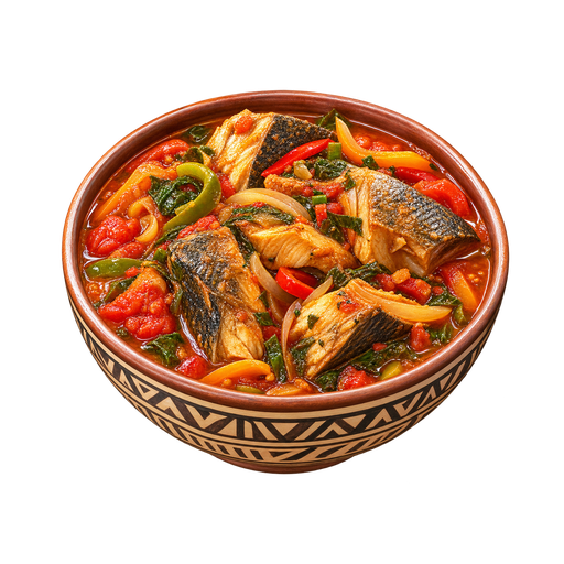 Gabonese Salted Fish Stew sticker illustration