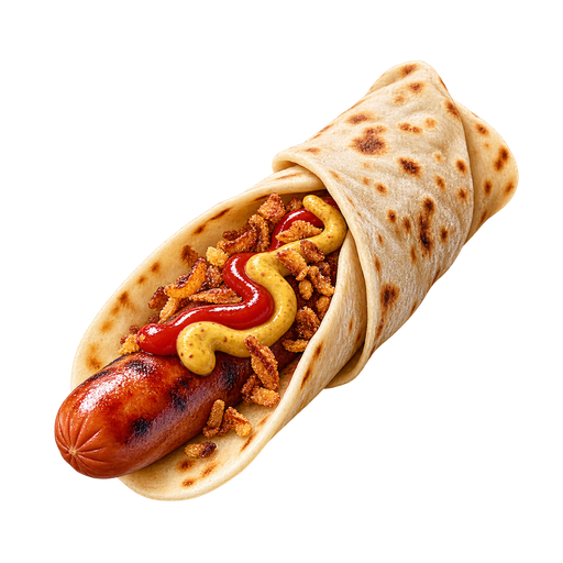 Pølse med Lompe sticker illustration