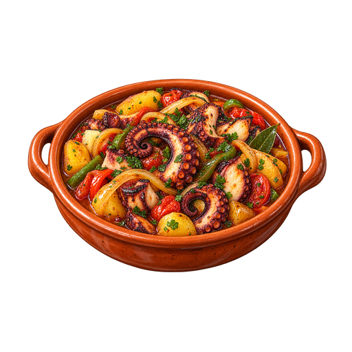 Zé de Lino Octopus Stew sticker illustration