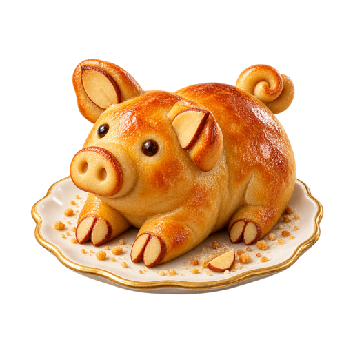 Porquinho doce sticker illustration