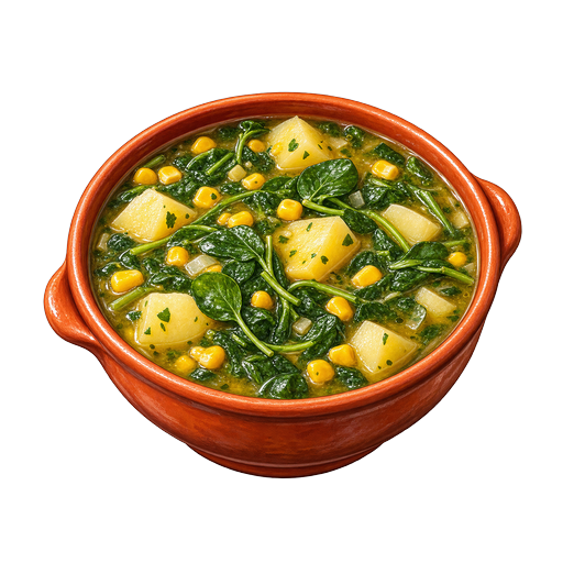 Watercress and Corn Soup sticker illustration