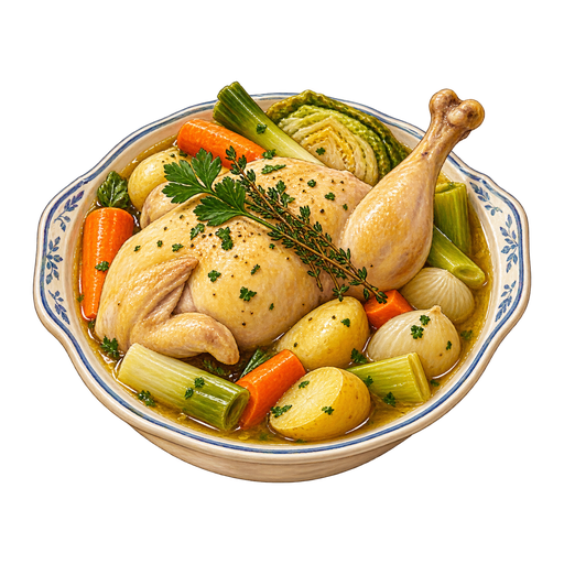 Poule Au Pot sticker illustration