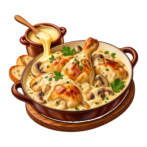 Poulet à la Cancoillotte sticker illustration
