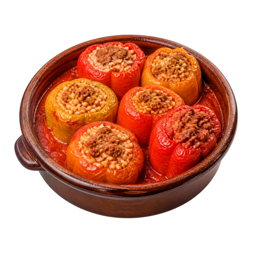 Stuffed Peppers with Rice and Mince sticker illustration