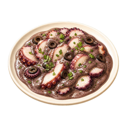 Pulpo al Olivo sticker illustration