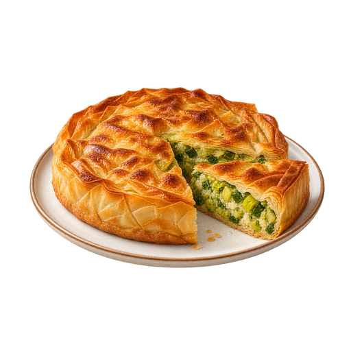 Leek Pie sticker illustration