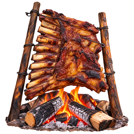 Asado a la Estaca sticker illustration