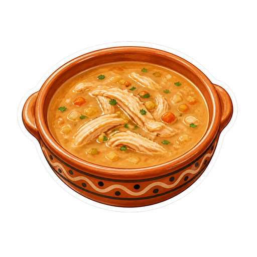 Chicken Peanut Soup sticker illustration