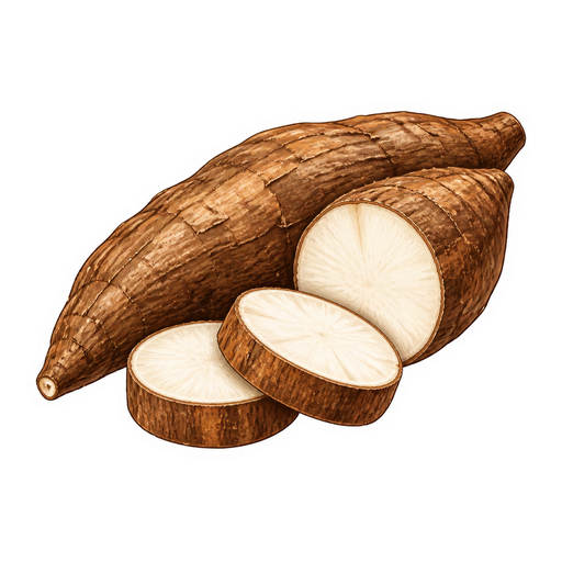 Cassava Root sticker illustration