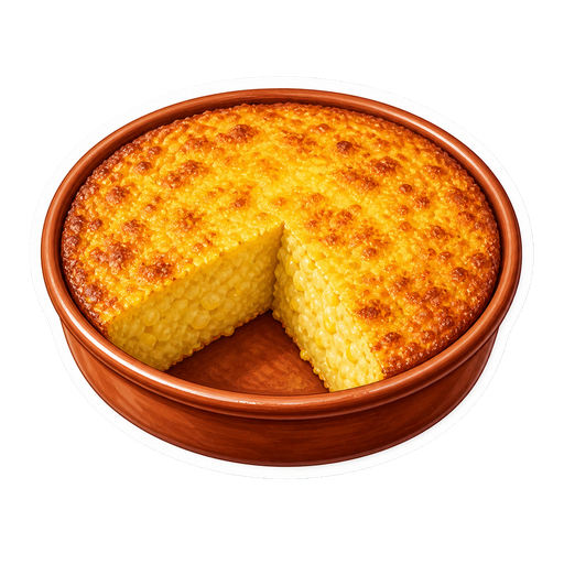 Sweet Corn Pudding sticker illustration