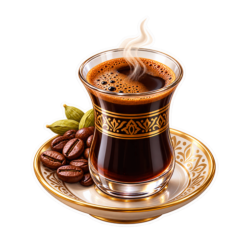 Qahwa Arbi sticker illustration