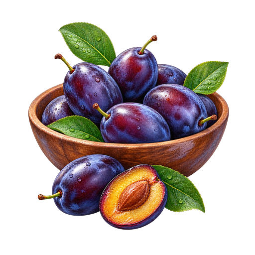 Quetsche Plum sticker illustration