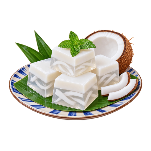 Rau câu (Coconut Jelly) sticker illustration