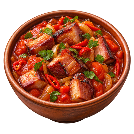 Smoked Pork Rougail sticker illustration
