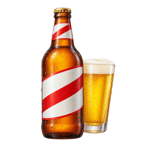 Red Stripe sticker illustration