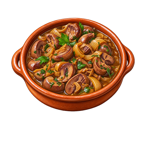 Riñones al Jerez sticker illustration