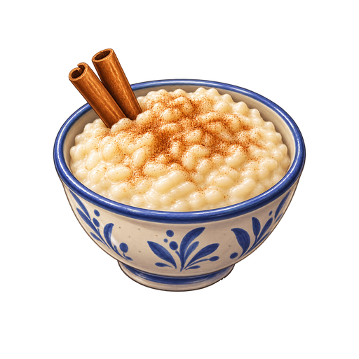 Riz au lait sticker illustration