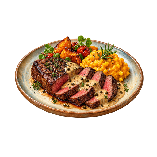 Karoo Roast Ostrich Steak sticker illustration