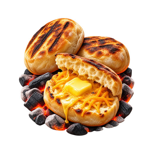 Roosterkoek sticker illustration