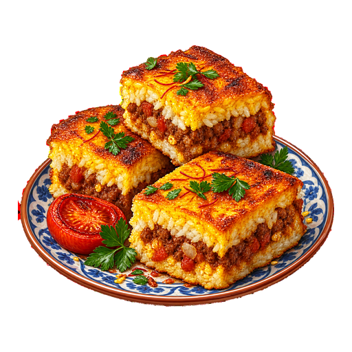 Baked Rice sticker illustration
