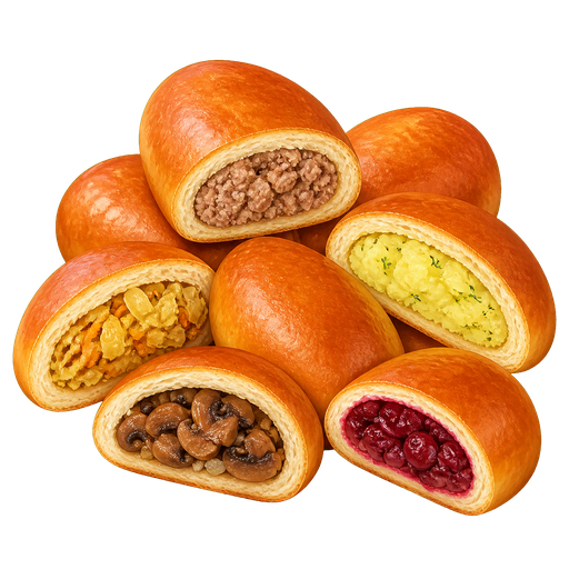 Pirozhki sticker illustration