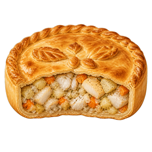 Pomor Fish Pie sticker illustration