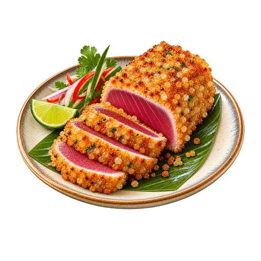Sago-Crusted Tuna sticker illustration