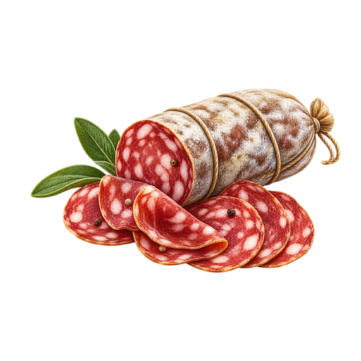 Salame di Varzi sticker illustration