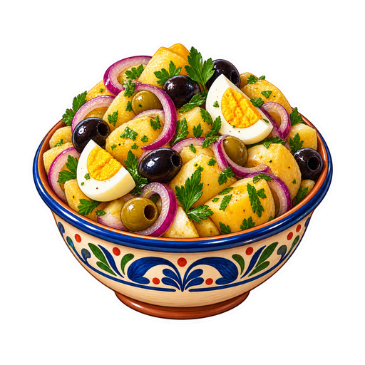 Salata Orientala sticker illustration