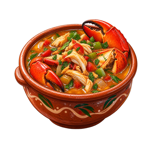 Stewed Land Crab sticker illustration