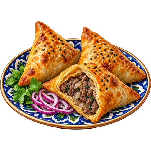 Tajik Sambusa sticker illustration