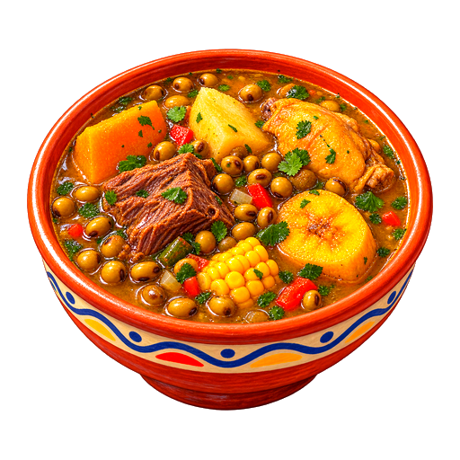 Sancocho de Guandú sticker illustration
