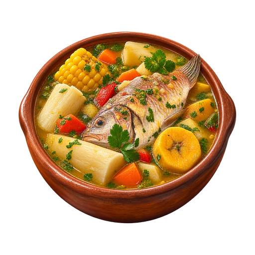 Sancocho de Pescado sticker illustration