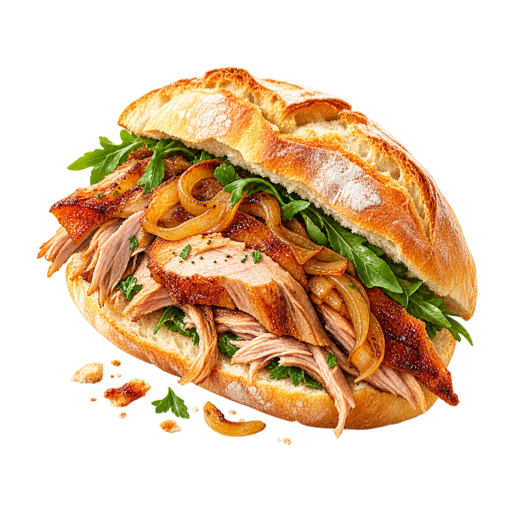 Sanduíche de pernil sticker illustration