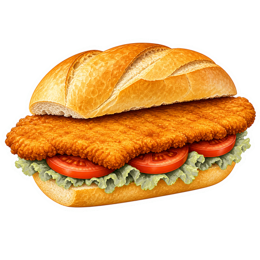 Sándwich de Milanesa sticker illustration