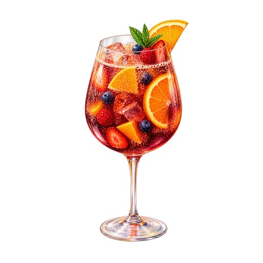 Cava Sangria sticker illustration