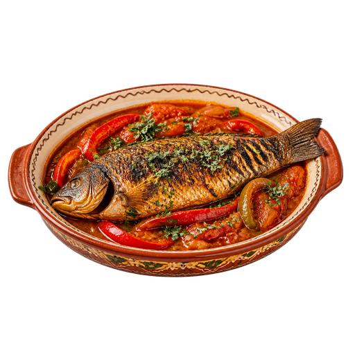 Grilled Carp in Brine sticker illustration