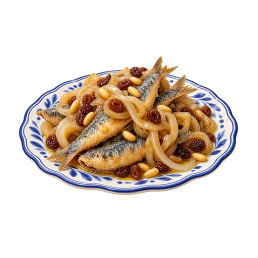 Sarde in Saor sticker illustration
