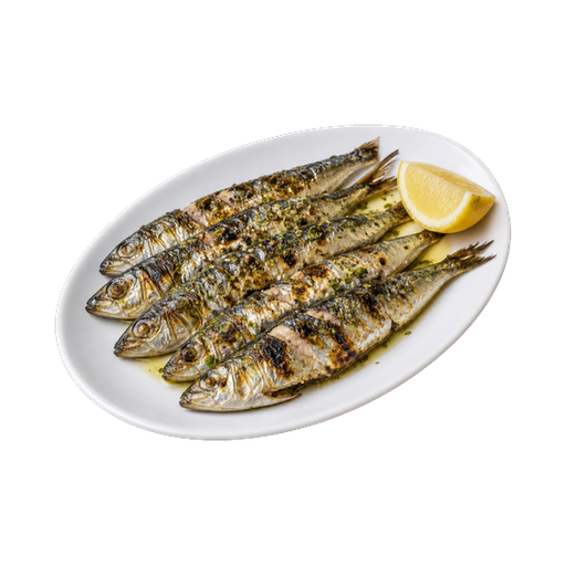 Sardeles Psites sticker illustration