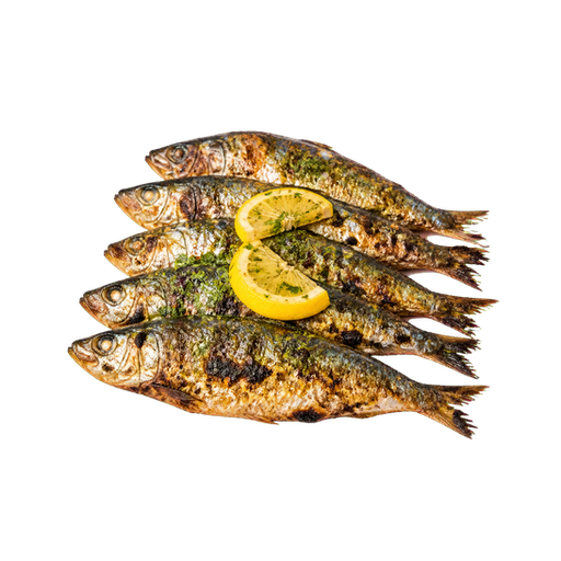 Grilled Sardines sticker illustration