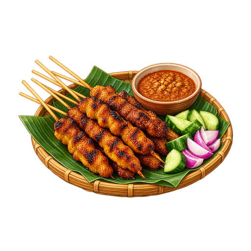 Satay sticker illustration