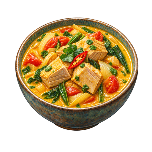 Solomon Islands Tuna Curry sticker illustration