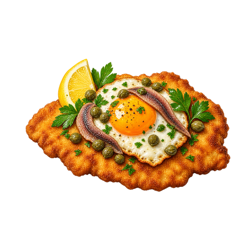 Schnitzel Holstein sticker illustration